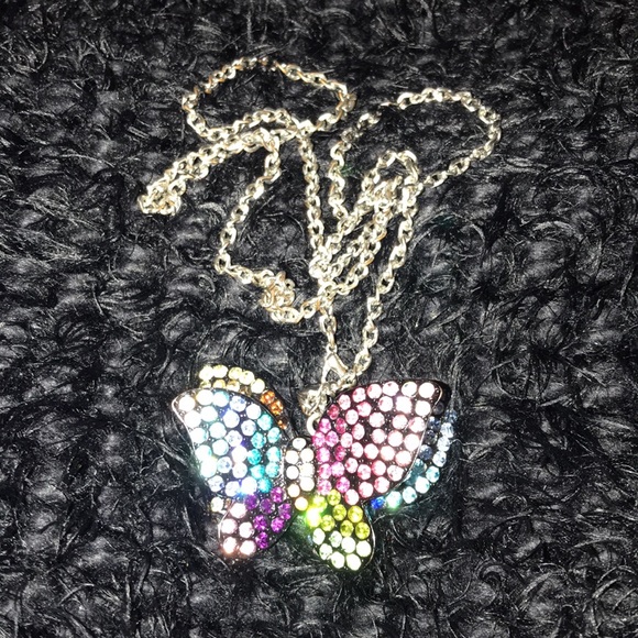 Butterfly Colorful Rhinestone Necklace - Picture 13 of 16